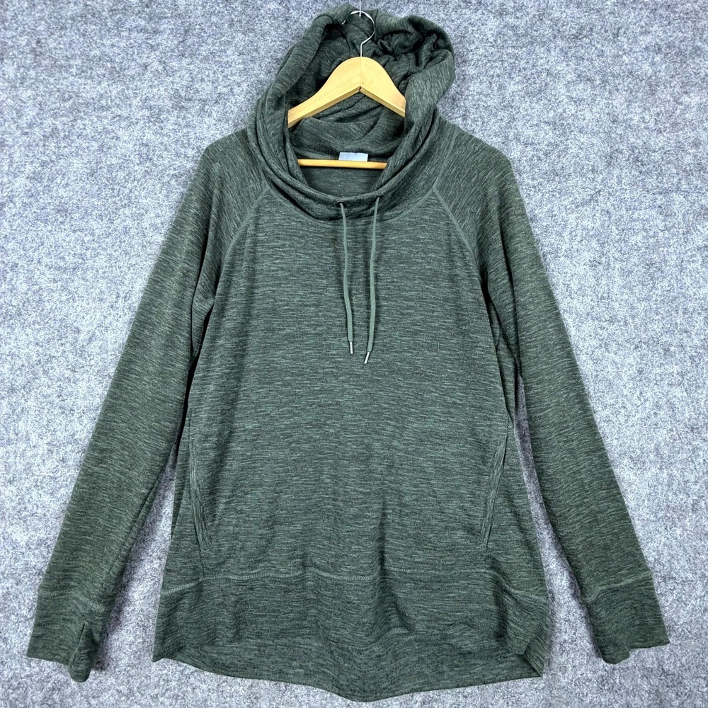 Athleta Lookout Techie Hoodie Womens Grey Stretch Athleisure Workout Casual